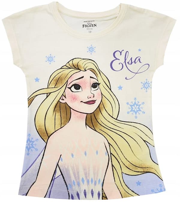 Frost Elsa t-shirt piger ecru bomuld 98