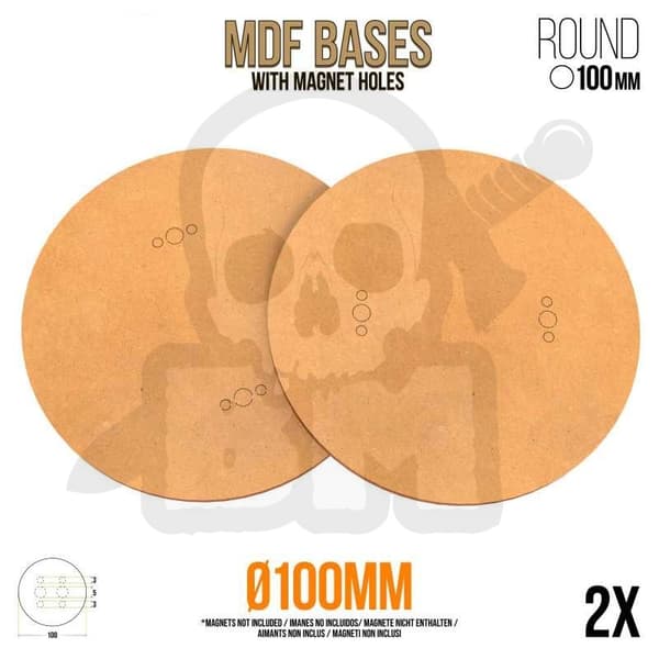 GSTU503401 Rund MDF-bas 100 mm 2-pack