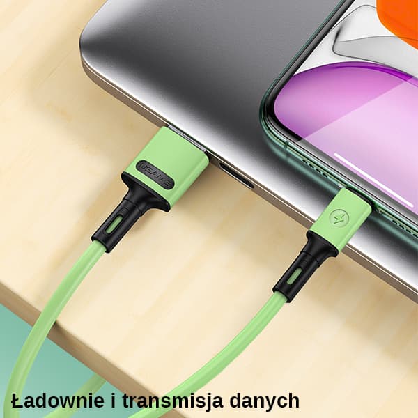 USAMS U52 USB-A til Lightning 2A hurtigopladerkabel 1m gul