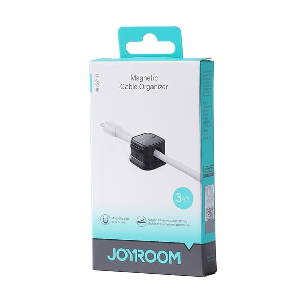 Magnetisk kabel- og ledningsorganisator, sort - SÆT MED 3