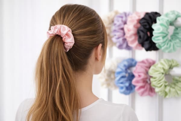 Silkeshårband mulberry 6A rosa M medium premium