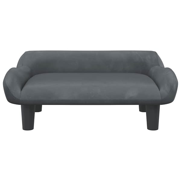 vidaXL Barnsoffa mörkgrå 70x40x24 cm sammet