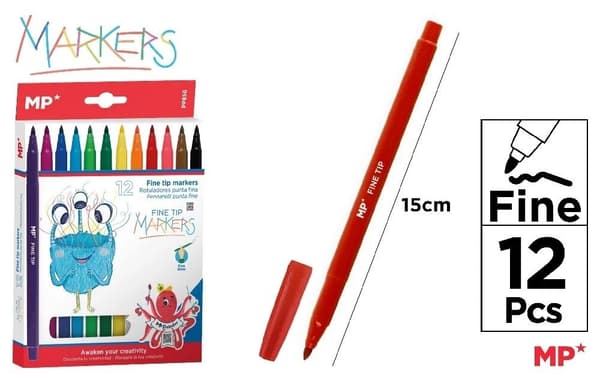 Markerpenne 12 farver