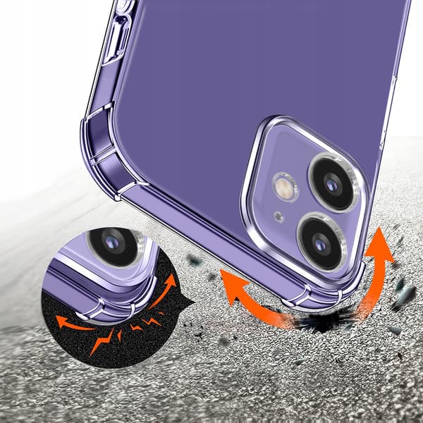 Etui til iPhone 12 Pro Max STØDMIDDELFRI KLAR ETUI MED ARMOR BAGSIDE + 9H GLAS