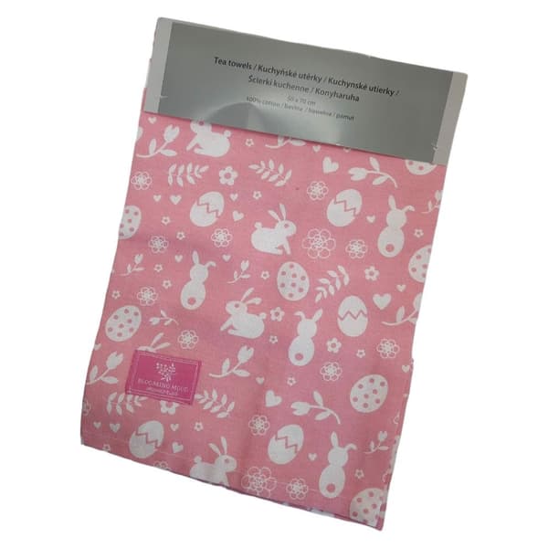 Bomulds køkkenhåndklæde 50x70 pink