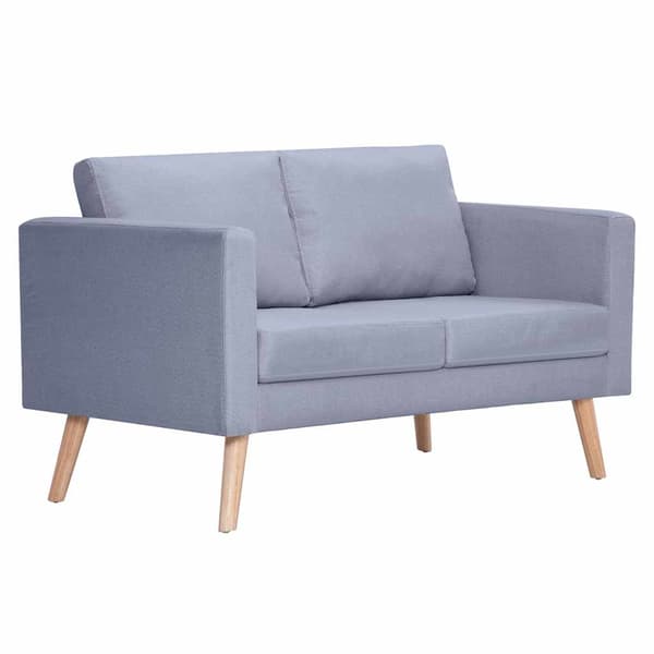 vidaXL 2-personers stofsofa lysegrå