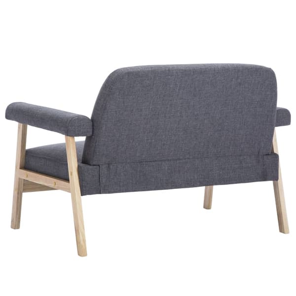 vidaXL 2-personers stofsofa, mørkegrå