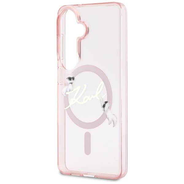 Karl Lagerfeld IML KC Script MagSafe-etui til Samsung Galaxy S26 Pink