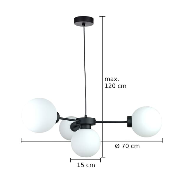 Hänglampa 4xE27 Kaliope Vit