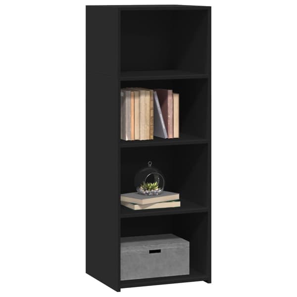 vidaXL højskab sort 45x41x124 cm træbaseret materiale