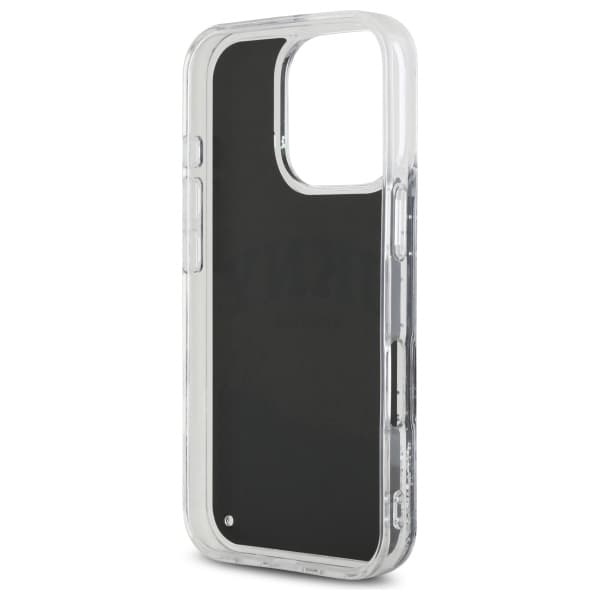 DKNY Liquid Glitter Arch Logo-cover til iPhone 16 Pro Max, sort