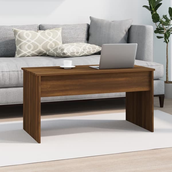 vidaXL sofabord brunt egetræ 102x50,5x52,5 cm
