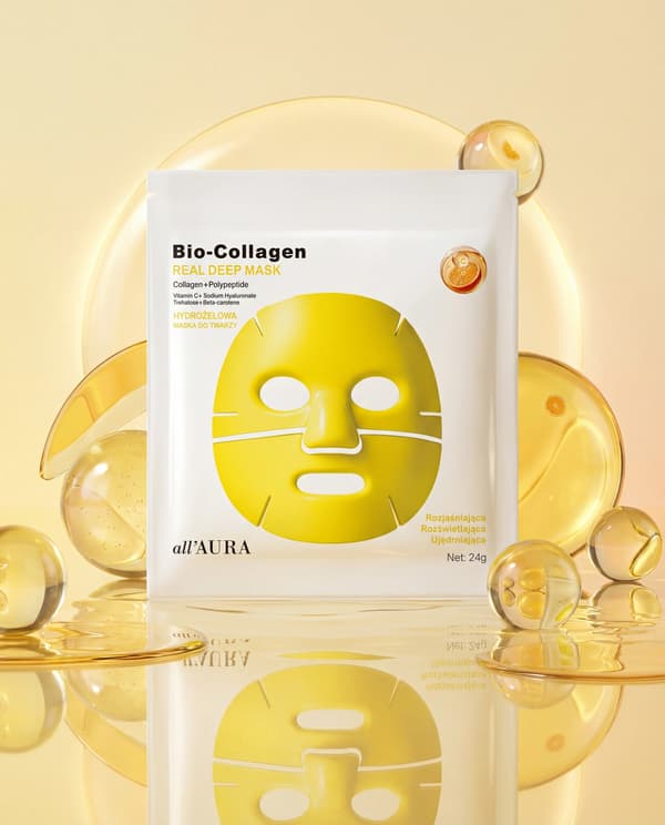 all'AURA Bio Collagen Real Deep Mask - Lysende Gul 24 g