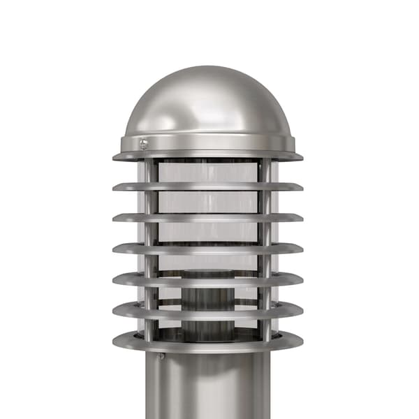 Gulvlampe i rustfrit stål.