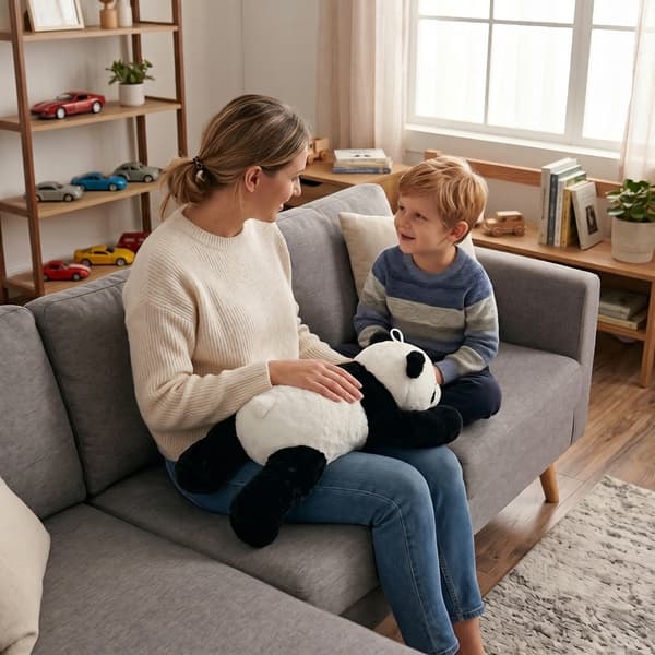 claro Sensorisk Panda Vægtet Bamse - Stress og Søvn Krammedyr 60cm