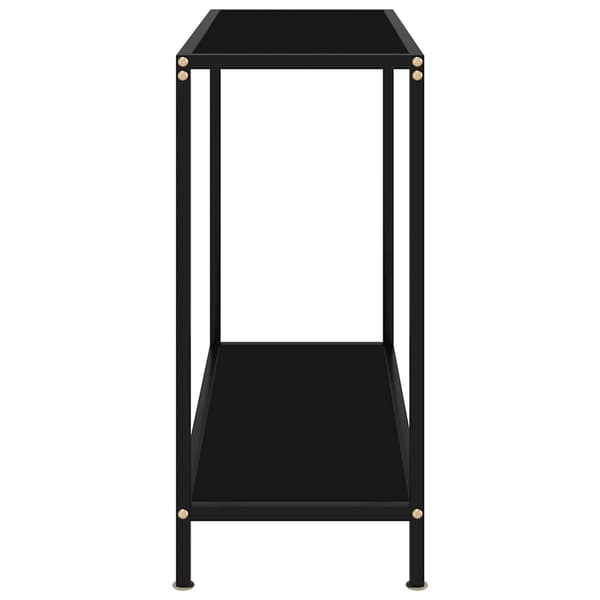 vidaXL konsolbord, sort, 80x35x75 cm, hærdet glas