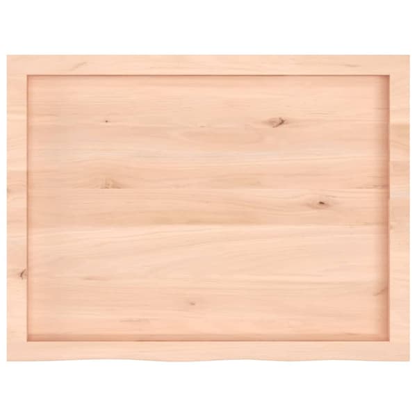 vidaXL bordplade 80x60x(2-4) cm, ubehandlet massivt egetræ
