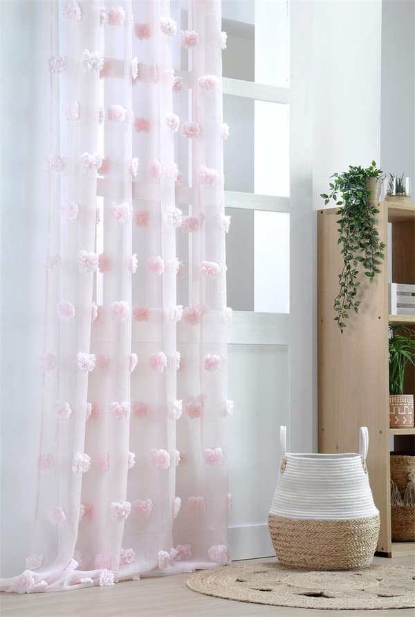 Pompinou gardin 140x260 3D pomponer pink