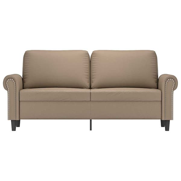 vidaXL 2-sitssoffa, Cappuccino, 140 cm, konstläder
