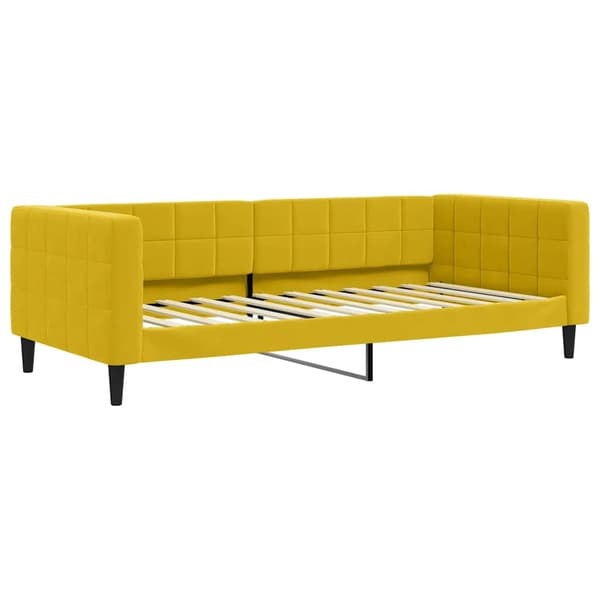 vidaXL Bäddsoffa gul 90x200 cm klädd i sammet