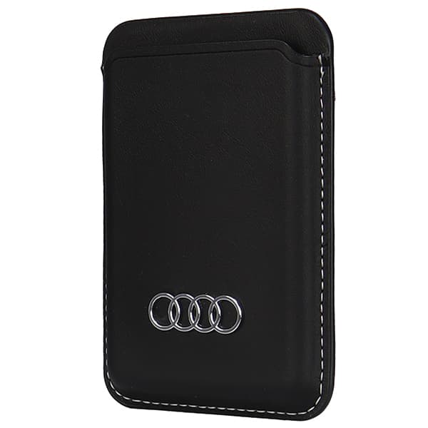 Audi MagSafe Magnetisk Pung i Kunstlæder, Sort