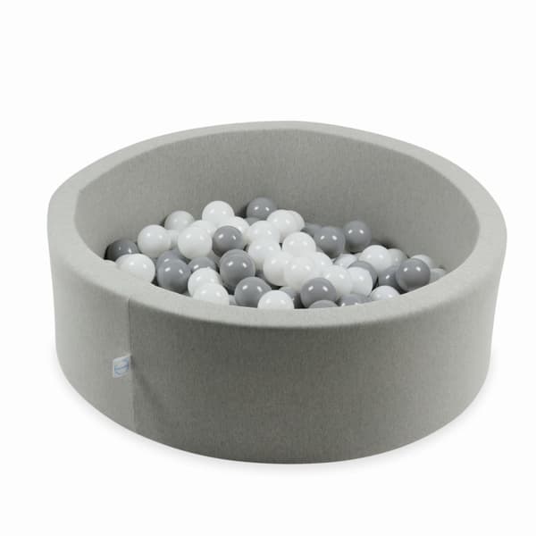 Legetøjskugler ø7cm 150 stk hvid, grå