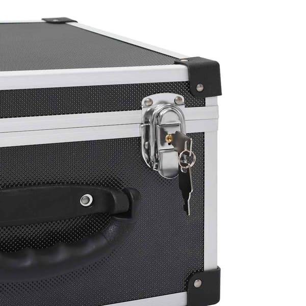 vidaXL 40-disks CD-etui, aluminium, ABS, sort