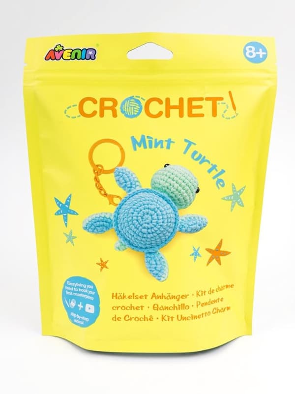 Lav din egen hæklede Mint Turtle-nøglering