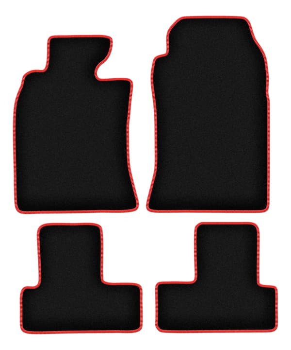 Velourmåtter med rød kant til: Mini Cooper R52 hatchback (2004-2008)