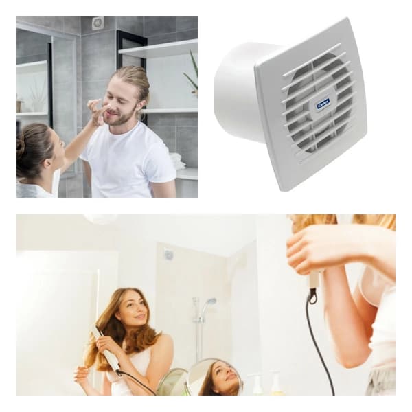 120mm Badeværelsesventilator Timer Hygrometer Fugtighed KANLUX