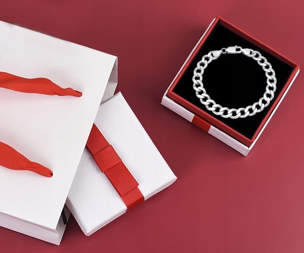 HERRARMBAND MED DIAMANTKOPPAR I SILVER 5 mm/20 cm 925 SILVER