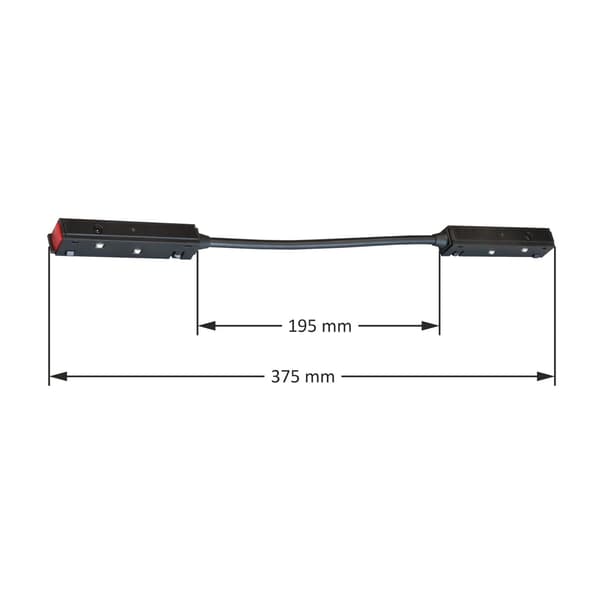 Hvid vinkelstik til SMART TRACK 48V magnetiske skinner