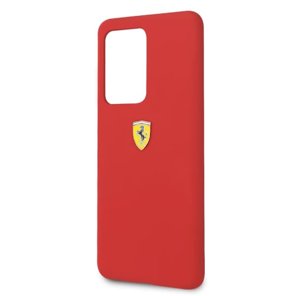Ferrari Hardcase Silikone Etui til Galaxy S20 Ultra, Rød