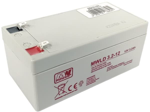 MW Power MWLD 3.2-12 12 V 3,2 Ah batteri