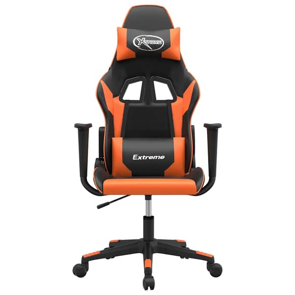 vidaXL gamingstol, sort og orange, kunstlæder