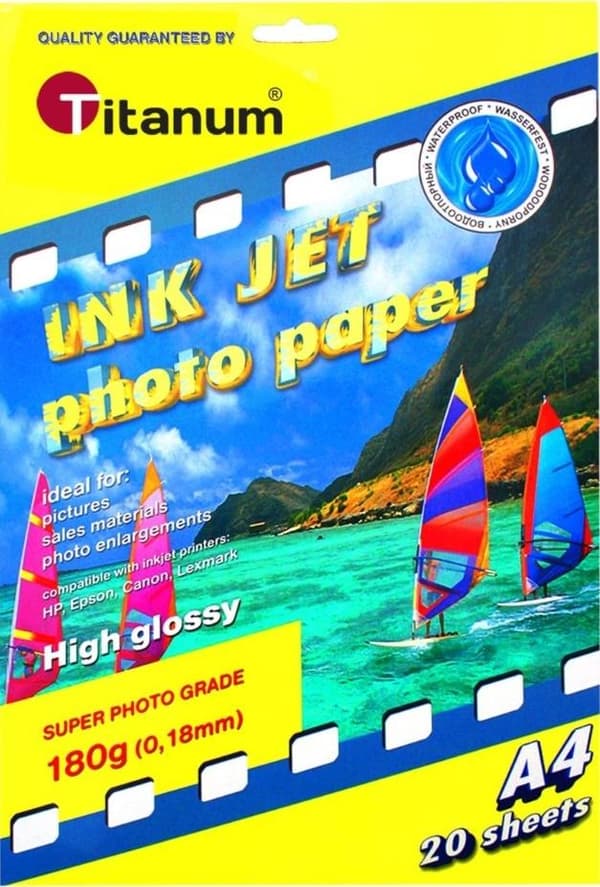 Fotopapir A4/20 ark blankt vandfast