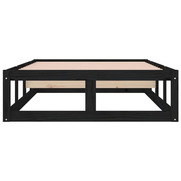 vidaXL sengestel sort 90 x 200 cm massivt træ
