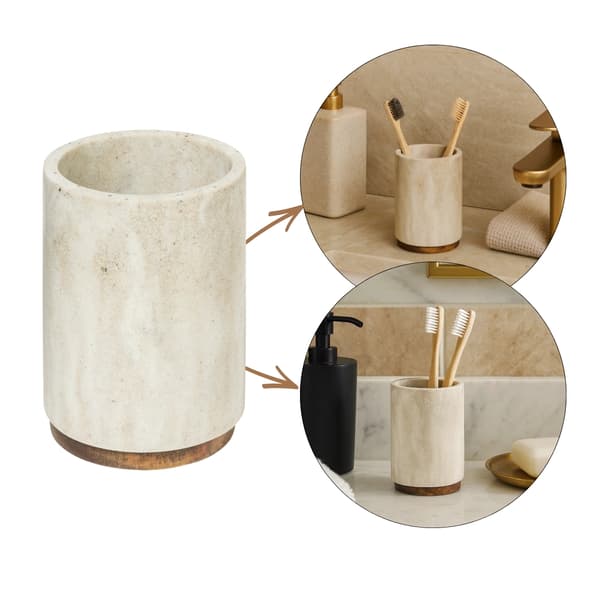 Beige Como badrumsmugg