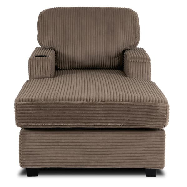 NEO Beige Corduroy Moderne Sofa Lounge Lænestol