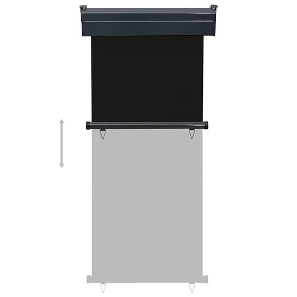 vidaXL sidemarkise til balkon 80 x 250 cm sort