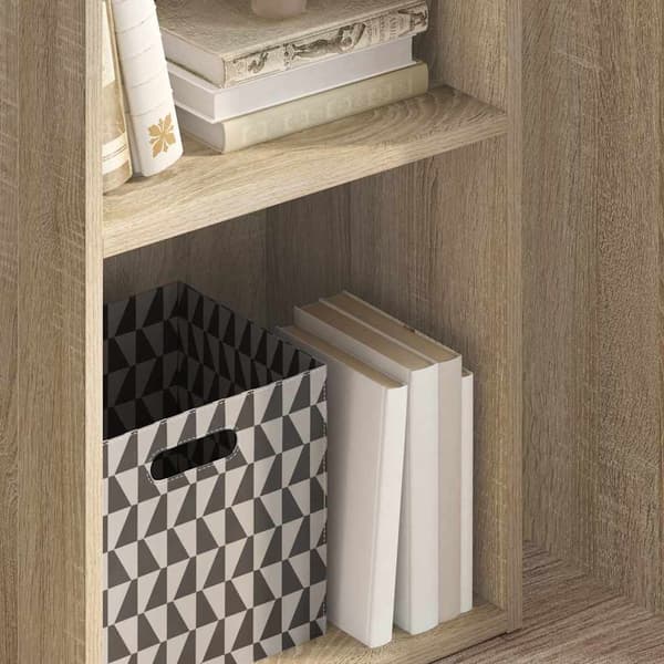 vidaXL 2-lags hylde, Sonoma Eg, 40x30x76,5 cm, spånplade