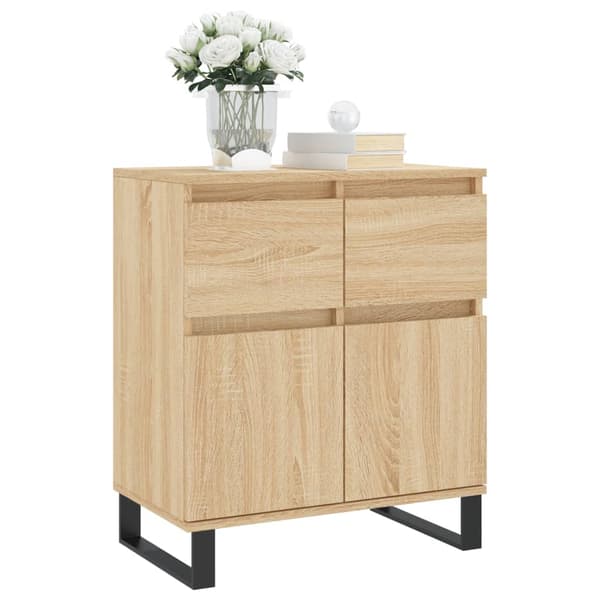 vidaXL kommode, Sonoma eg, 60x35x70 cm, træbaseret materiale