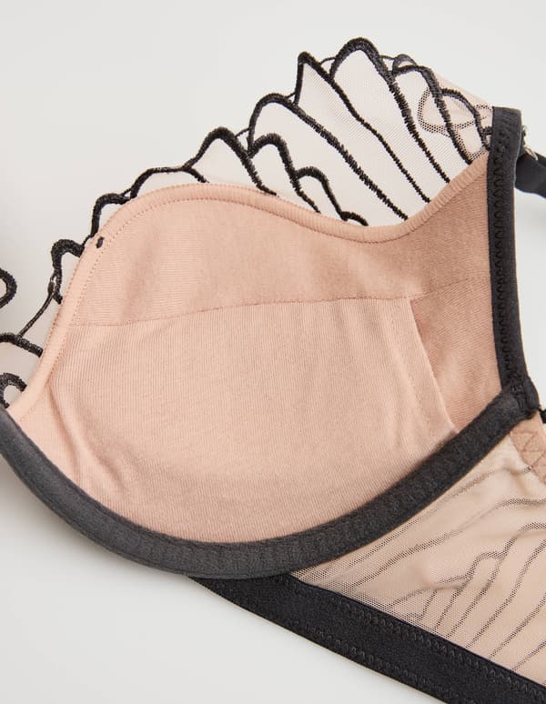 Esotiq NOUGAT push-up bh | grå 75E