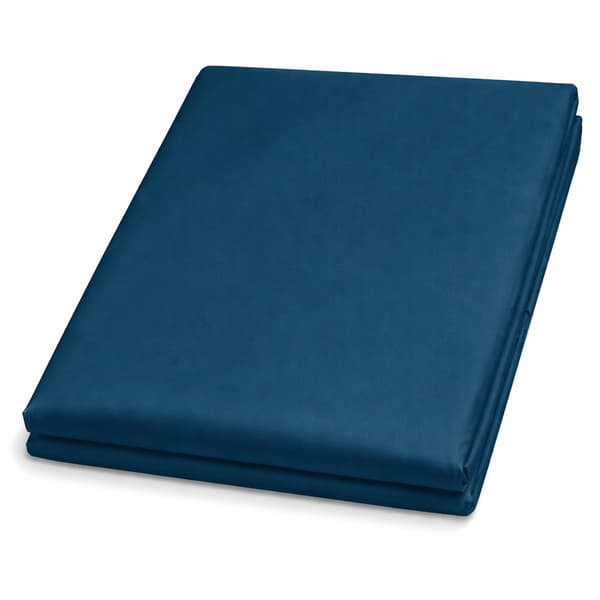 Bomullslakan 200x220, satin, 100% BOMULL, blågul