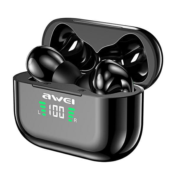 AWEI Bluetooth 5.1 T29P TWS hovedtelefoner + dockingstation sort