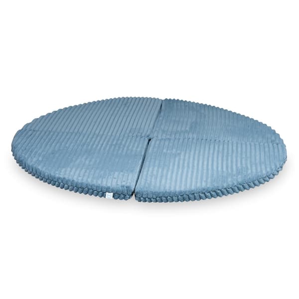 Rund foldemåtte, diameter 160, vaffelblå