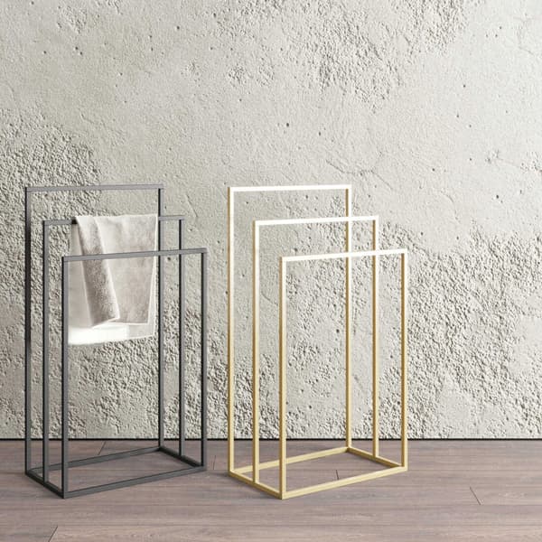 Nancy L musta metallinen pyyheteline 50x23x92