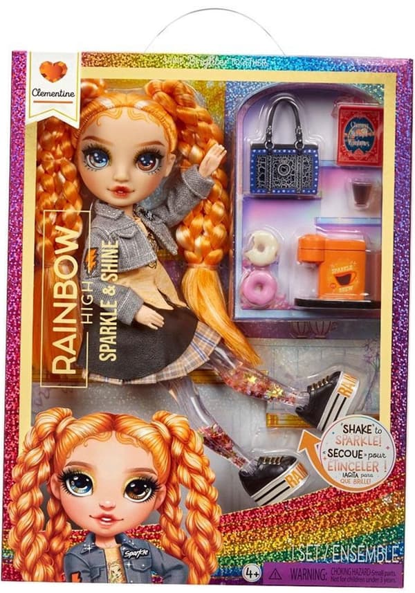 Regnbue High. Sparkle & Shine Modedukker Clementine Orange