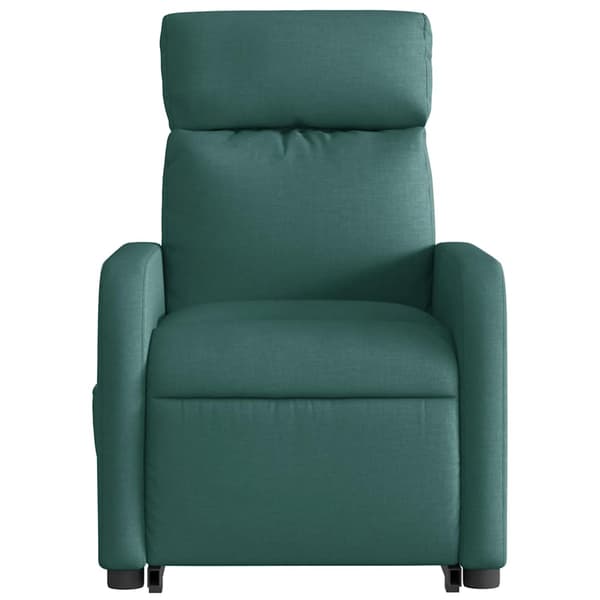 vidaXL Lyftbar massagefåtölj mörkgrön tyg