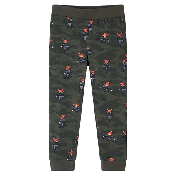 Børne pyjamas med lange ærmer, khaki, 140